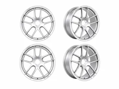 DD2 Centre Lock Wheel Set Gloss Silver. Porsche 992.1 GTS - 992.25.19.R.GS, 992.25.18.F.GS